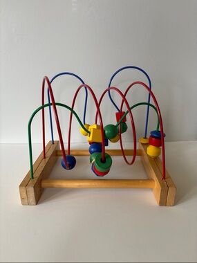 Classic Wooden Bead Maze Toy Multicolour Educational Fine Motor Toy